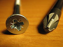 220px pozidriv screwdriver and screw