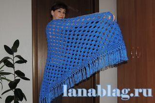 Как делать бахраму  для шарфа и шали
